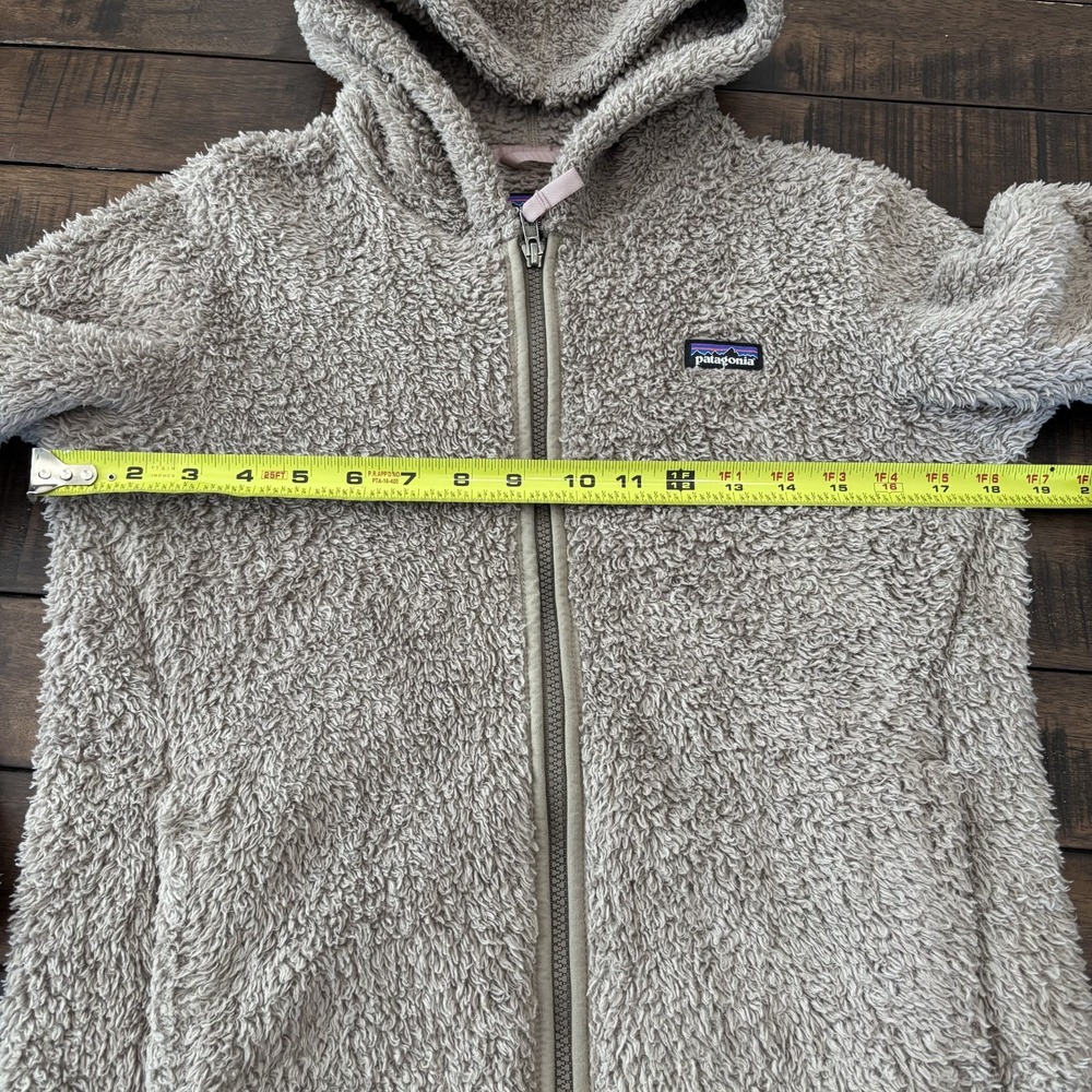 Patagonia Los Gatos Jacket Kids Girls Size XL 14 Brown Full Zip Hoodie Sherp - Picture 14 of 14